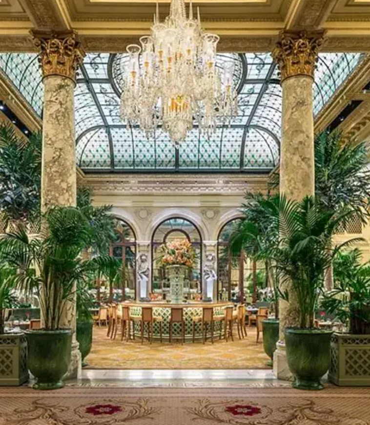 The Palm Court inside The Plaza Hotel New York